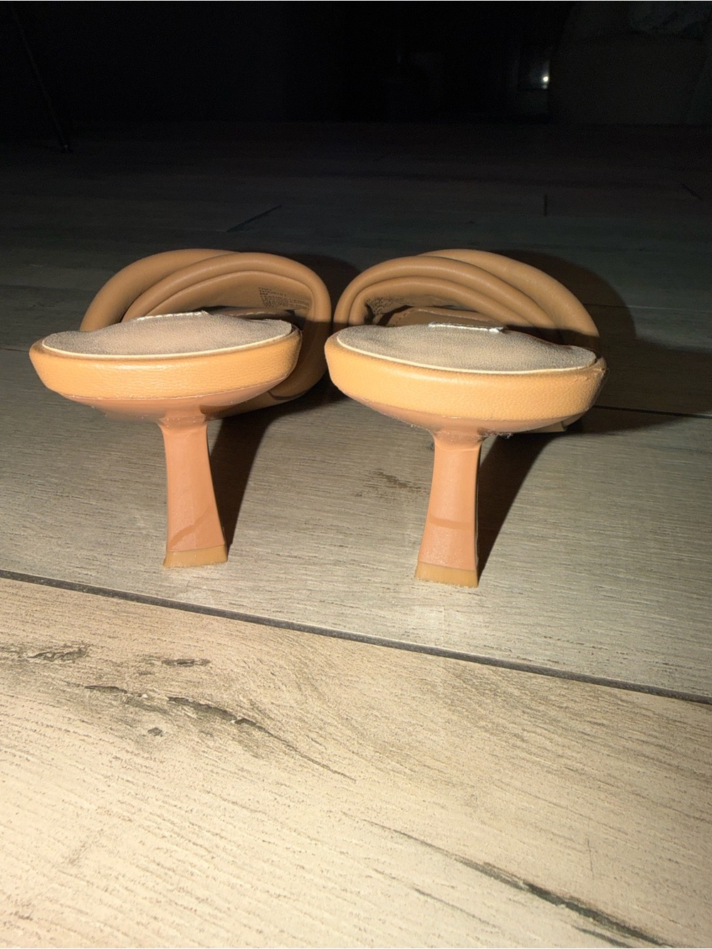 Steve Madden Tan Knotted Strap Square-Toe Mules - Picture 3 of 6